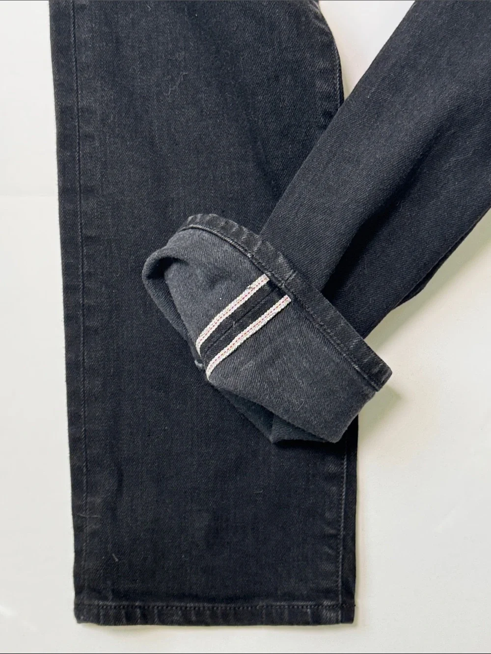 BUCK MASON Selvedge Slim Fit Black Jeans Button Fly Classic Stretch Men's 33 - Picture 7 of 14